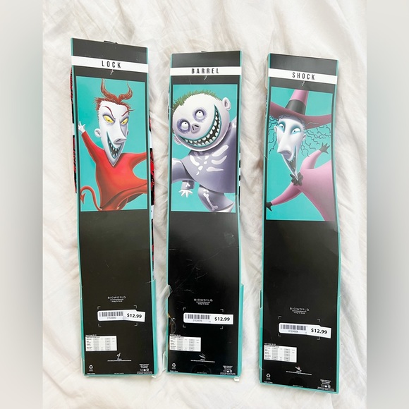 Three pairs of Nightmare Before Christmas Socks, Lock, Shock, and Barrel - Picture 5 of 6